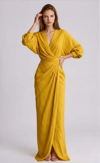 The Lequvo Elegant Wrap Maxi Dress in Six Color