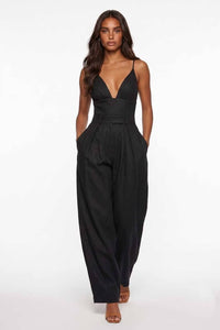 Frosina Sleeveless High Waist Baggy Wide Leg Jumpsuit