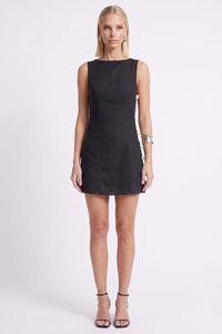 Momalia Side Cutout White Bead Mini Dress