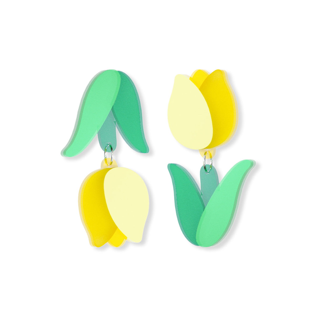 Salamando Acrylic Handmade Multi-Layer Tulip Earrings
