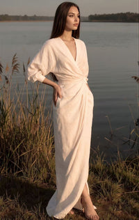The Lequvo Elegant Wrap Maxi Dress in Six Color