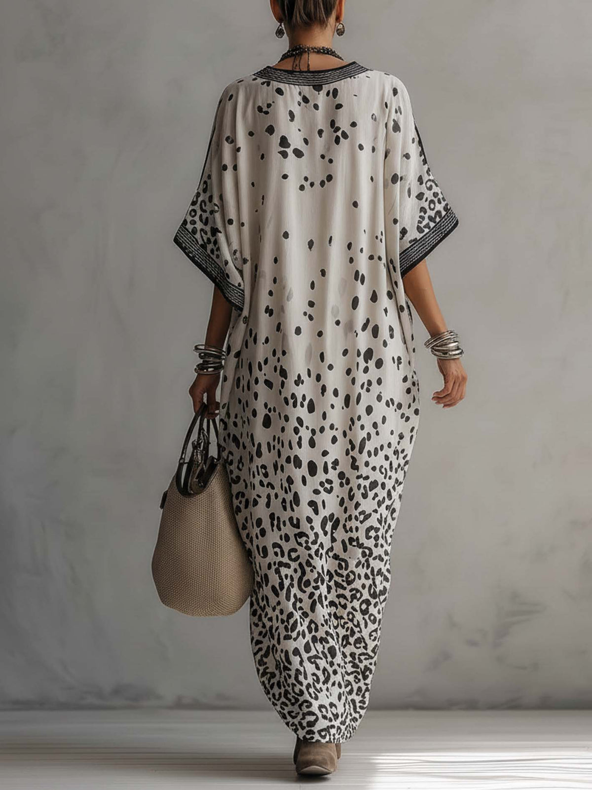 Calira Gradient Leopard Maix Dress Chiffon
