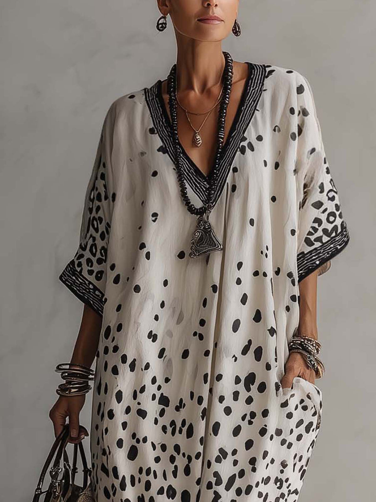 Calira Gradient Leopard Maix Dress Chiffon