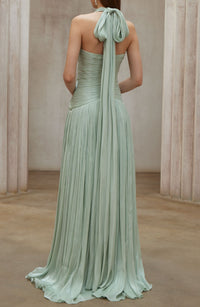 Kolusina Mint Green Gathered Maxi Dress