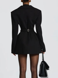 Ronja Black Double Breasted Blazer Mini Dress