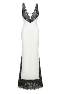 Dekia Lace Deep V Maxi Dress