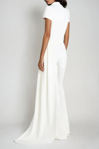 Damon Deconstruct Fringe Pants Set In White