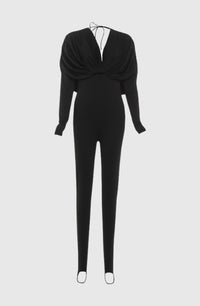 Dazbog Plunge Draped Jumpsuit