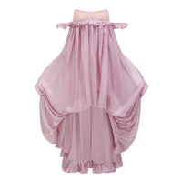 Denica Pink Glossy Bubble Hem Mini Dress