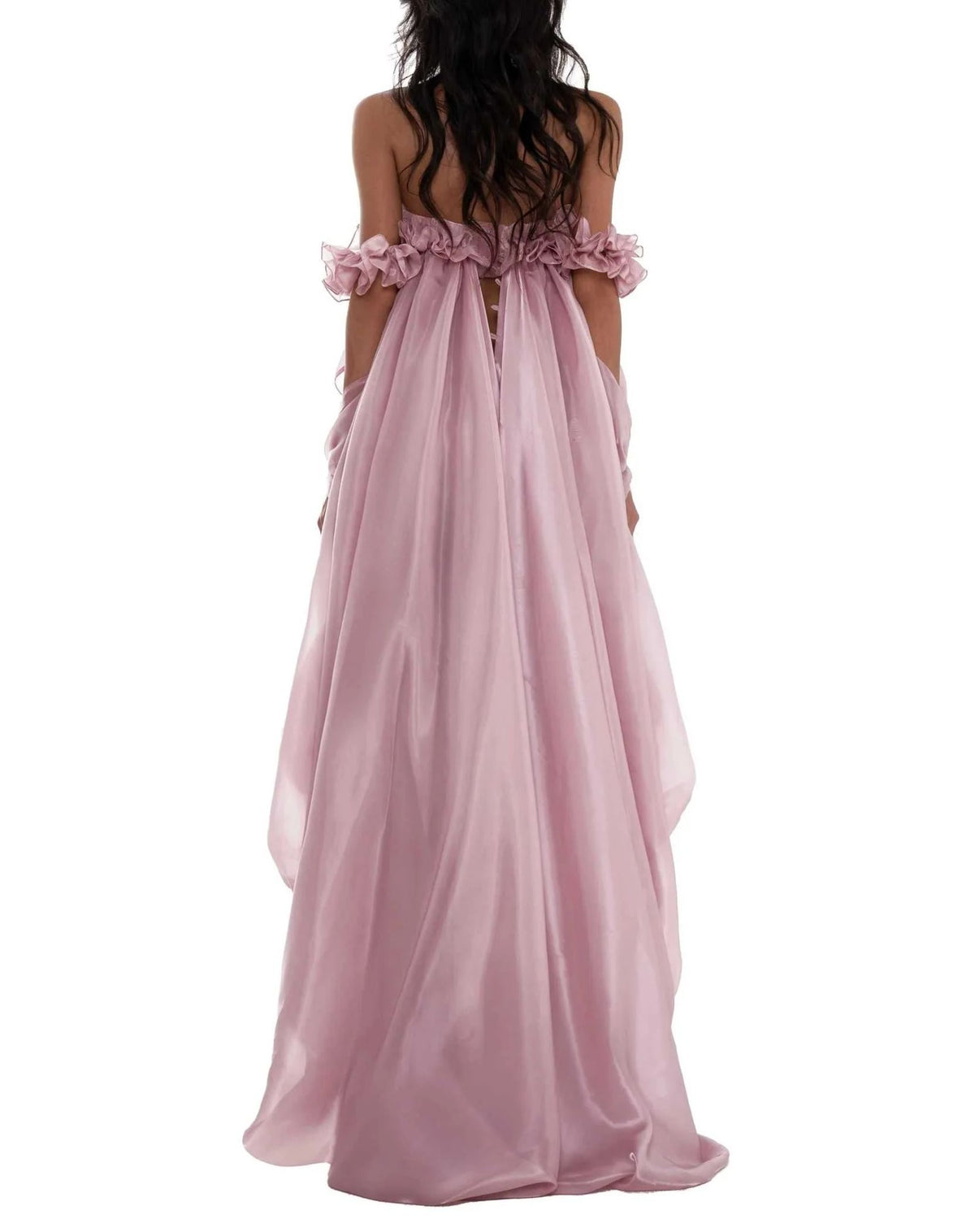 Denica Pink Glossy Bubble Hem Mini Dress