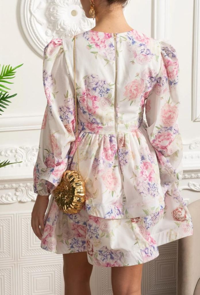 Polisk Floral Tiered Mini Dress