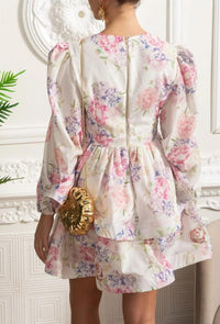 Polisk Floral Tiered Mini Dress