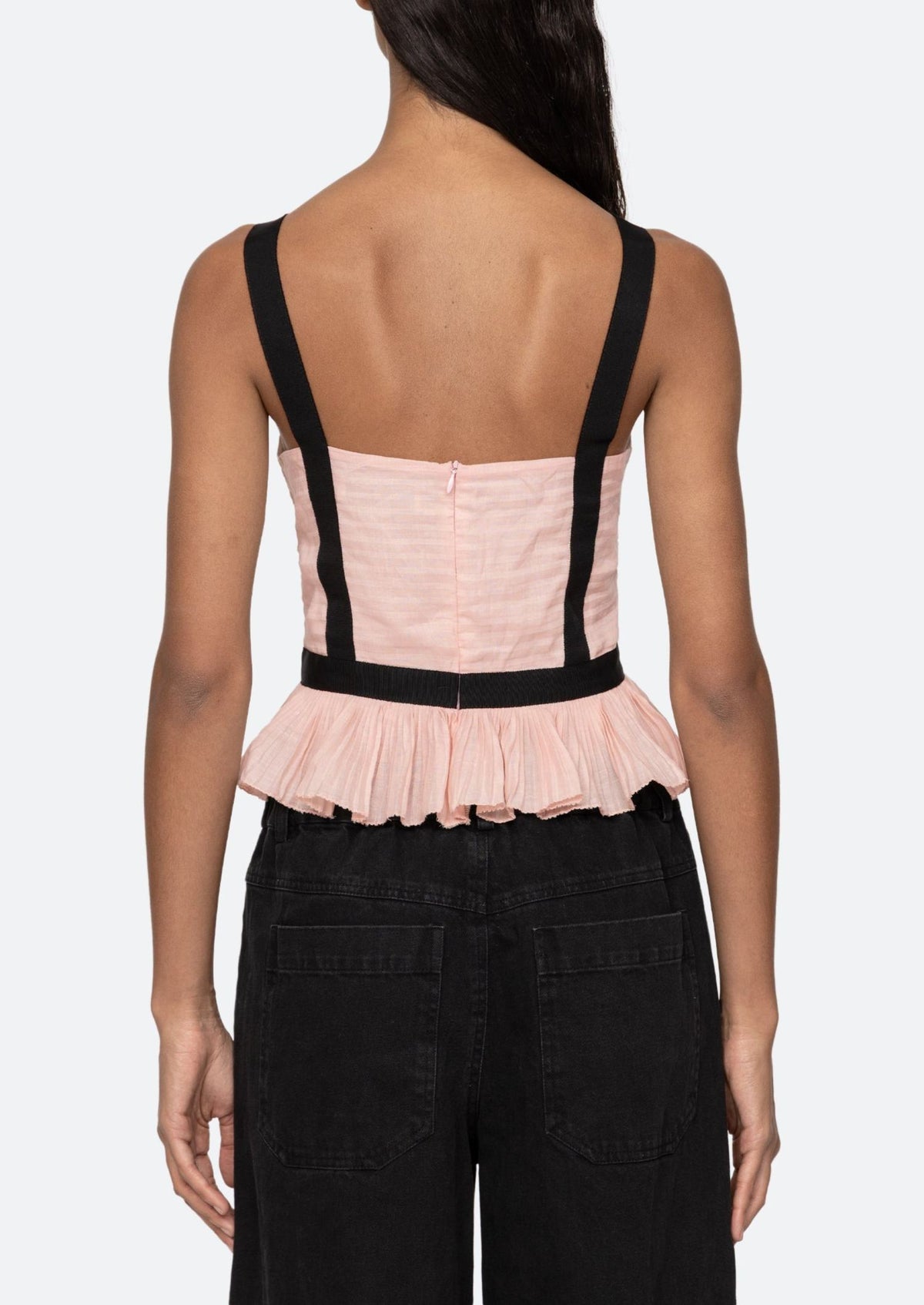 Fearghal V-Neck Bow Top In Pink