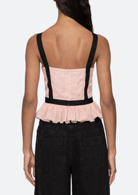 Fearghal V-Neck Bow Top In Pink
