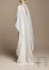 Daplag Mesh Shawl Silky Maxi Dress