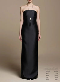Farquhar Mesh Shawl Silky Maxi Dress