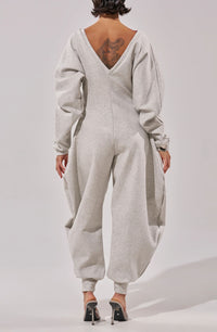 Zaahir V-Neck Barrel Jumpsuit