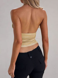 Annabelle Plunge Metallic Top
