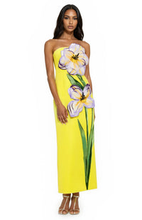 Abigail Sequin Embroidered Off-Shoulder Midi Dress