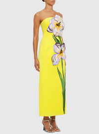 Abigail Sequin Embroidered Off-Shoulder Midi Dress