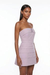 Aposey Purple Cape Mini Dress