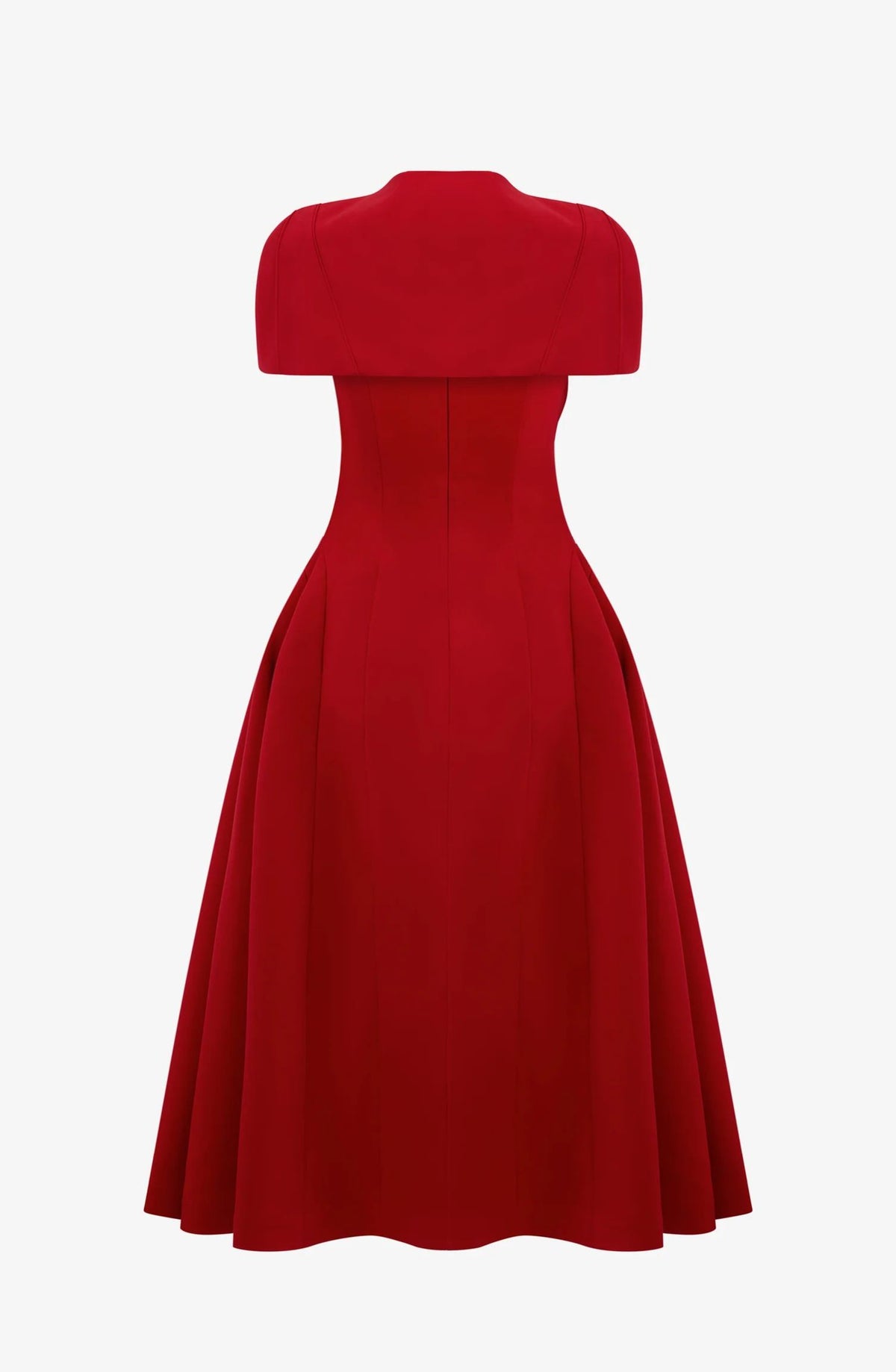 Maleyzo Sleeveless Asymmetric Ruch Midi Dress
