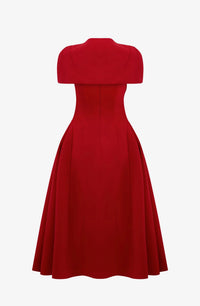Maleyzo Sleeveless Asymmetric Ruch Midi Dress
