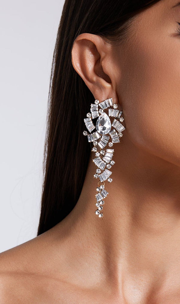 Alinasp Diamante Flower Earrings
