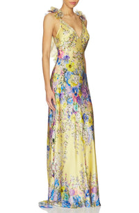 Tisiphy V-Neck Flower Maxi Dress