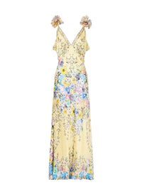 Tisiphy V-Neck Flower Maxi Dress