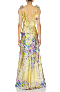 Tisiphy V-Neck Flower Maxi Dress