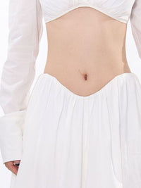 Qucesz Long Sleeve Crop Skirt Set