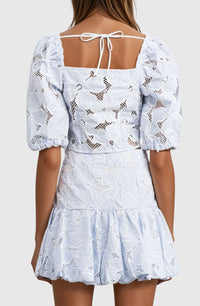 Fionne Embroidered Cutout Skirt Set