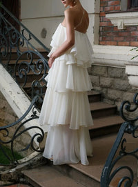 Hystien Ruffle Halter Neck Midi Dress