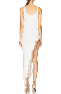 Fabiees Asymmetric Split Maxi Dress In Black