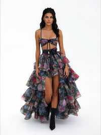 Farouk Floral Printed Skirt Set