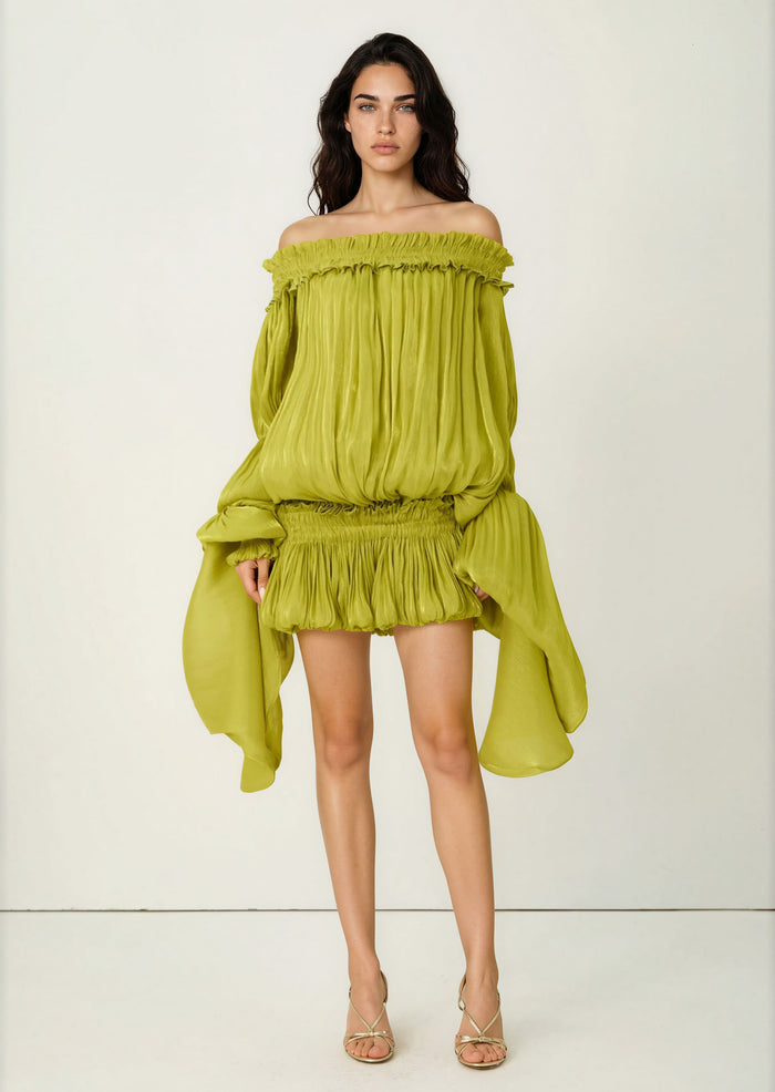 Balisoza Off Shoulder Ruffle Mini Dress