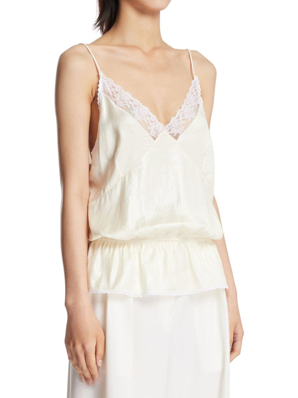 Nicawes White V-Neck Lace Top