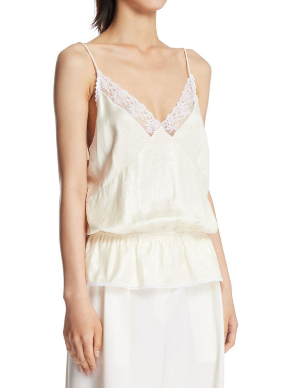 Nicawes White V-Neck Lace Top