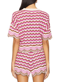 Malimos Stripe Knit Shorts Set