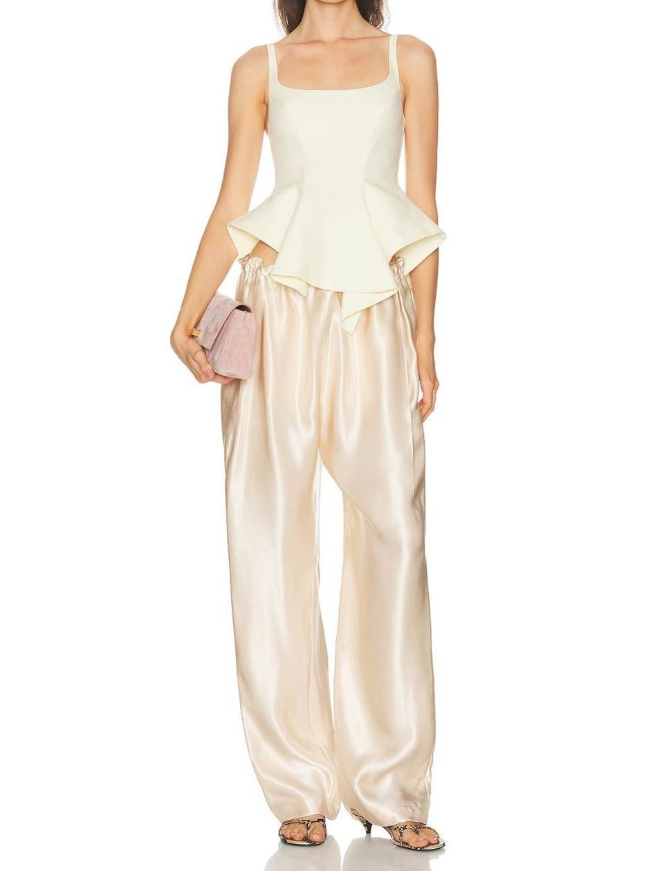 Hermokrates Spaghetti Ruffle Pants Set