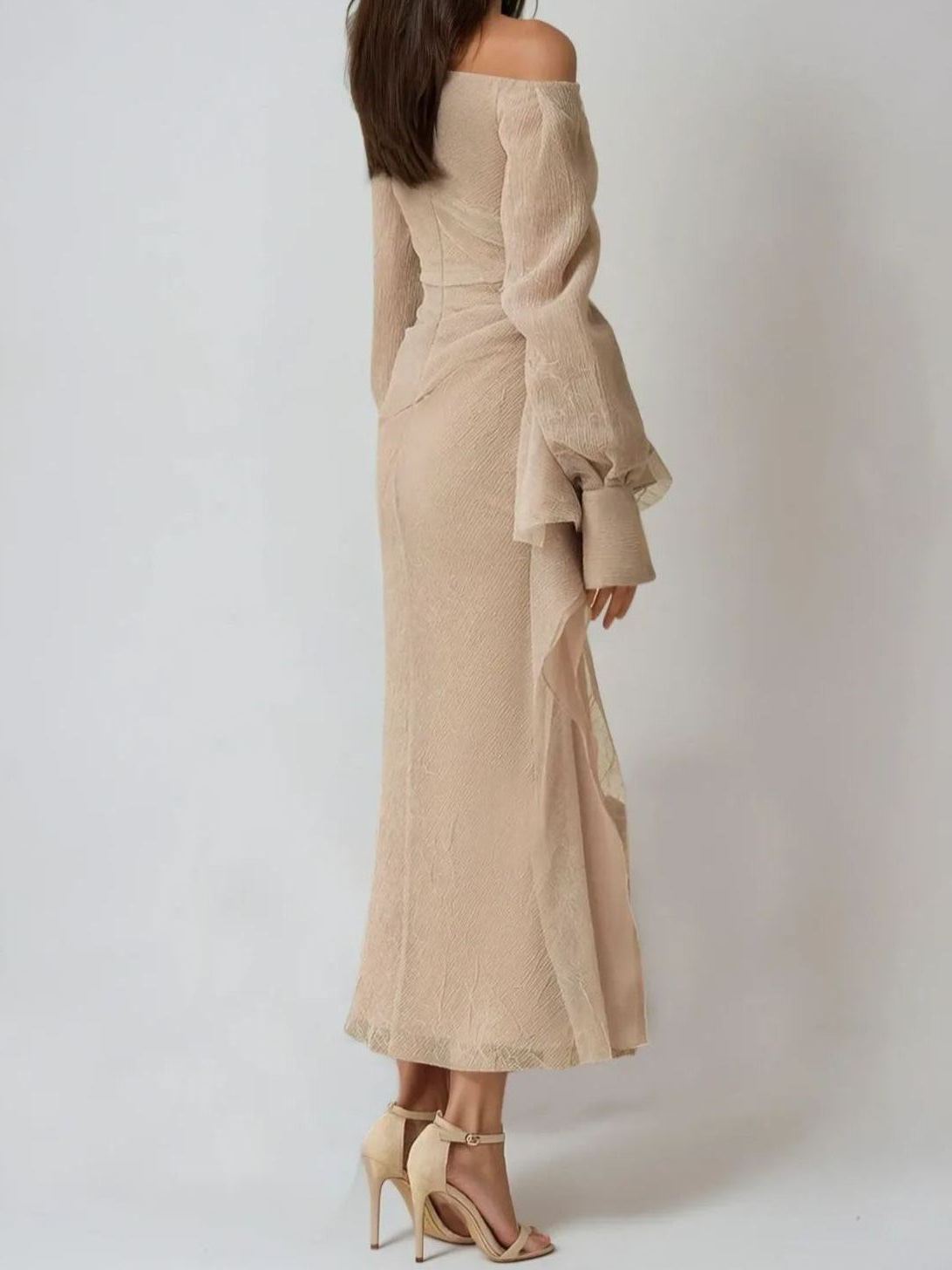 Kira Asymmetric Ruch Maxi Dress