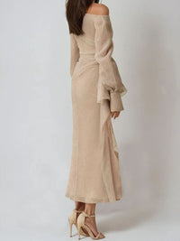 Kira Asymmetric Ruch Maxi Dress
