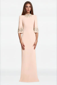 Bokamoso Pink Embellished Corset Maxi Dress