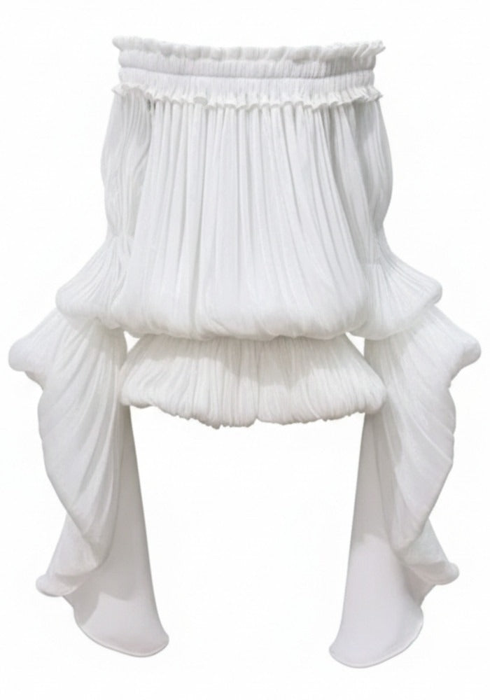 Goselia Off Shoulder Ruffle Mini Dress