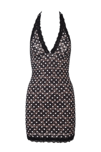 Maeva Halter Neck Dot Mini Dress