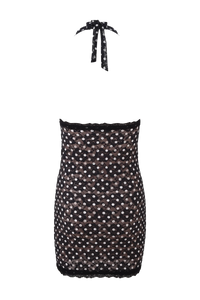 Maeva Halter Neck Dot Mini Dress