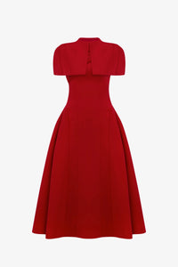 Maleyzo Sleeveless Asymmetric Ruch Midi Dress