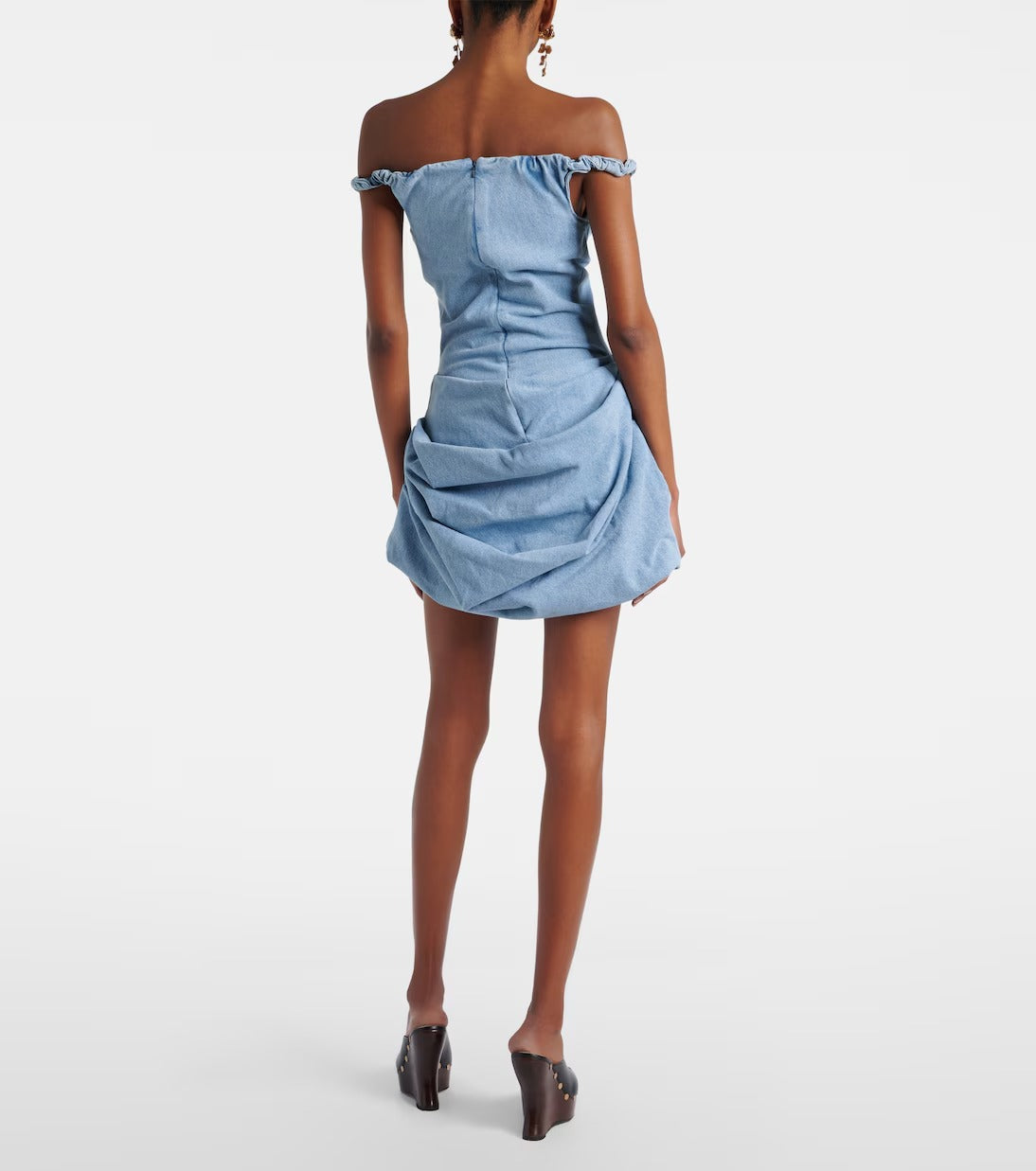 Posmo Off-Shoulder Denim Minidress