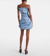 Posmo Off-Shoulder Denim Minidress